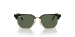แว่นกันแดด Rayban Junior New Clubmaster RJ9116S-100/71 Black on Gold Dark Green Rayban RJ9116S-100/71 ด้านหน้า