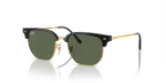 แว่นกันแดด Rayban Junior New Clubmaster RJ9116S-100/71 Black on Gold Dark Green Rayban RJ9116S-100/71 แว่นกันแดดเด็ก ดำพื้นทอง (Black on Gold) เลนส์เขียวเข้ม เด็ก