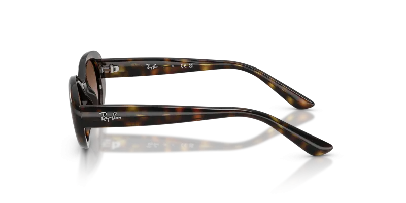 แว่นกันแดด Rayban RJ9141SF 152/13 มุมข้าง ทรงวงรีลายฮาวานา