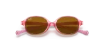 แว่นกันแดด Rayban RJ9187S-7080/3 Transparent Light Red Brown Rayban RJ9187S 7080/3 close-up ด้านหน้า
