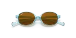 แว่นกันแดด Rayban RJ9187S-7081/3 Transparent Light Blue Brown Rayban RJ9187S 7081/3 close-up ด้านหน้า