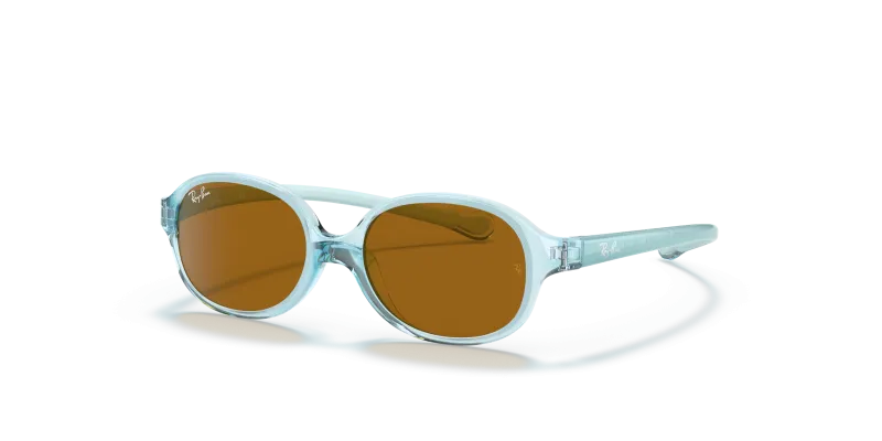 แว่นกันแดด Rayban RJ9187S-7081/3 Transparent Light Blue Brown Rayban RJ9187S 7081/3 แว่นกันแดดเด็กทรงวงรี สีฟ้าอ่อนโปร่งใสเลนส์น้ำตาล