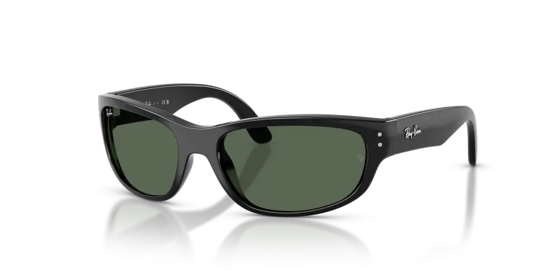 Rayban RJ9189S 100/71 แว่นกันแดดเด็กทรงหมอน สีดำเลนส์เขียวเข้ม