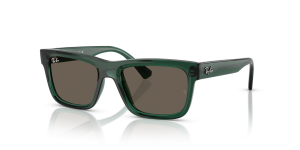 Rayban RJ9196S 7189/3 แว่นกันแดดเด็กทรงสี่เหลี่ยมผืนผ้า สีเขียวโปร่งใสเลนส์น้ำตาล