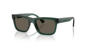 Rayban RJ9196S 7189/3 แว่นกันแดดเด็กทรงสี่เหลี่ยมผืนผ้า สีเขียวโปร่งใสเลนส์น้ำตาล
