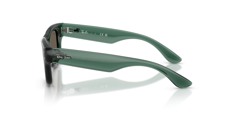 แว่นกันแดด Rayban RJ9240S-7189/3 มุมข้าง ขาแว่นสีเขียวโปร่งใส