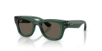 แว่นกันแดด Rayban RJ9240S-7189/3 Transparent Green Brown แว่นกันแดด Rayban RJ9240S-7189/3 มุมเฉียง สีเขียวโปร่งใส สำหรับเด็กทุกเพศ