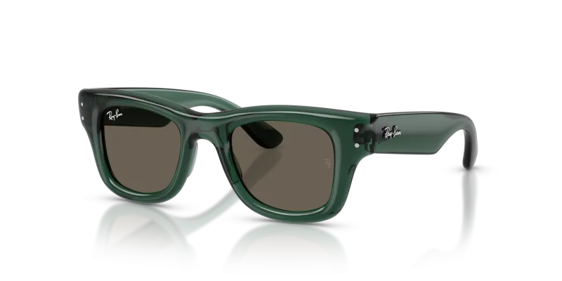 แว่นกันแดด Rayban RJ9240S-7189/3 Transparent Green Brown แว่นกันแดด Rayban RJ9240S-7189/3 มุมเฉียง สีเขียวโปร่งใส สำหรับเด็กทุกเพศ