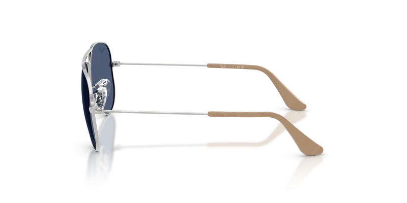 แว่นกันแดด Rayban RJ9506S-301/80 มุมข้าง ทรง Aviator ตัวจิ๋วสีเงินสำหรับเด็ก