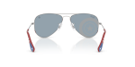 แว่นกันแดด Rayban Junior Aviator RJ9506S-305/U3 Silver With Top Red แว่นกันแดด Rayban RJ9506S-305/U3 ขาแว่นด้านใน