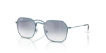 แว่นกันแดด Rayban RJ9594S-303/7B Light Blue Clear Gradient Blue Mirror Rayban RJ9594S 303/7B แว่นกันแดดเด็กทรงเรขาคณิต สีฟ้าอ่อนเลนส์มิเรอร์ไล่ระดับ