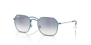 Rayban RJ9594S 303/7B แว่นกันแดดเด็กทรงเรขาคณิต สีฟ้าอ่อนเลนส์มิเรอร์ไล่ระดับ