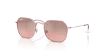 แว่นกันแดด Rayban RJ9594S-304/7E Light Pink Pink Mirror Silver Gradient Rayban RJ9594S 304/7E แว่นกันแดดเด็กทรงเรขาคณิต สีชมพูอ่อนเลนส์มิเรอร์ไล่ระดับ