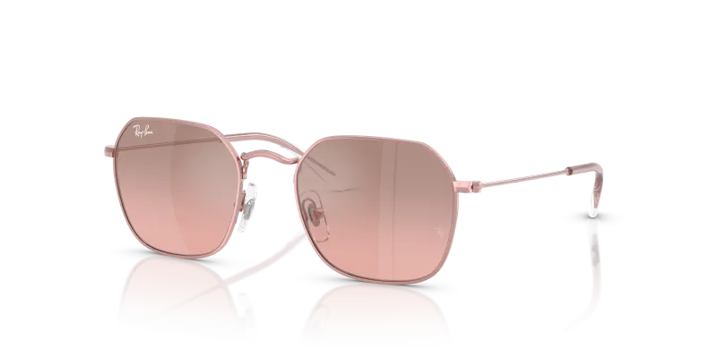แว่นกันแดด Rayban RJ9594S-304/7E Light Pink Pink Mirror Silver Gradient Rayban RJ9594S 304/7E แว่นกันแดดเด็กทรงเรขาคณิต สีชมพูอ่อนเลนส์มิเรอร์ไล่ระดับ