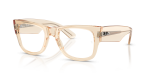 กรอบแว่นสายตา Rayban Mega Wayfarer RX0840V-8539 Transparent Nude แว่นสายตา Rayban RX0840V-8539 มุมเฉียง สีนู้ดโปร่งใส สำหรับทุกเพศ
