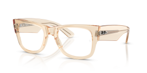 แว่นสายตา Rayban RX0840V-8539 มุมเฉียง สีนู้ดโปร่งใส สำหรับทุกเพศ
