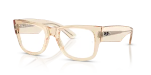 แว่นสายตา Rayban RX0840V-8539 มุมเฉียง สีนู้ดโปร่งใส สำหรับทุกเพศ