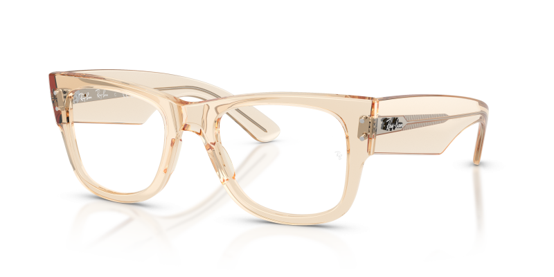 กรอบแว่นสายตา Rayban Mega Wayfarer RX0840V-8539 Transparent Nude แว่นสายตา Rayban RX0840V-8539 มุมเฉียง สีนู้ดโปร่งใส สำหรับทุกเพศ