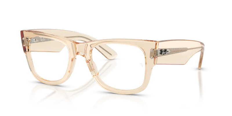 แว่นสายตา Rayban RX0840V-8539 มุมเฉียง สีนู้ดโปร่งใส สำหรับทุกเพศ