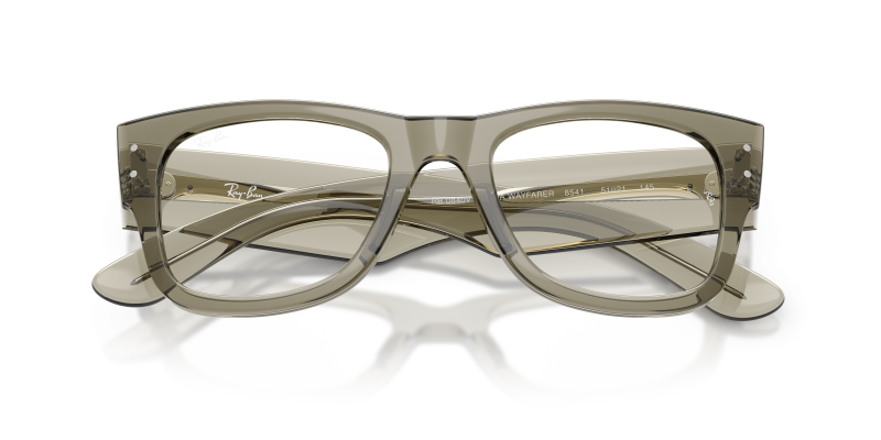 Rayban RX0840V 8541 close-up สีเขียวโปร่งใส