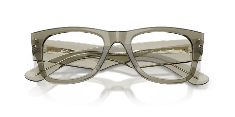 Rayban RX0840V 8541 close-up สีเขียวโปร่งใส