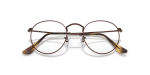 กรอบแว่นสายตา Rayban Round Metal RX3447V-3230 Brown Rayban RX3447V 3230 close-up ด้านหน้า