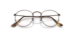กรอบแว่นสายตา Rayban Round Metal RX3447V-3230 Brown Rayban RX3447V 3230 close-up ด้านหน้า