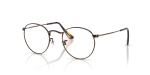 กรอบแว่นสายตา Rayban Round Metal RX3447V-3230 Brown Rayban RX3447V 3230 แว่นสายตาสีน้ำตาล ทั้งสองเพศ