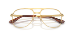 กรอบแว่นสายตา Rayban Bill Max RX3793V-2500 Gold Rayban RX3793V 2500 close-up ด้านหน้า