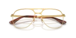 กรอบแว่นสายตา Rayban Bill Max RX3793V-2500 Gold Rayban RX3793V 2500 close-up ด้านหน้า