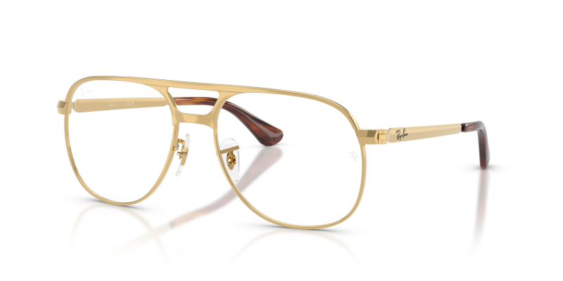 กรอบแว่นสายตา Rayban Bill Max RX3793V-2500 Gold Rayban RX3793V 2500 แว่นสายตาสีทอง ทั้งสองเพศ