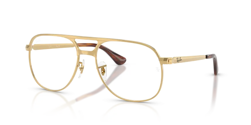กรอบแว่นสายตา Rayban Bill Max RX3793V-2500 Gold Rayban RX3793V 2500 แว่นสายตาสีทอง ทั้งสองเพศ