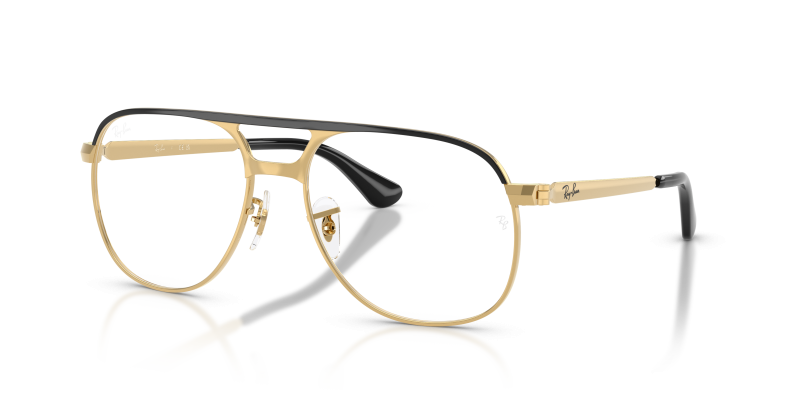 กรอบแว่นสายตา Rayban Bill Max RX3793V-2994 Matte Black On Gold Rayban RX3793V 2994 แว่นสายตาสีดำด้านตัดทอง ทั้งสองเพศ