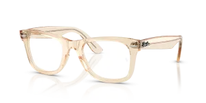 แว่นสายตา Rayban RX4340V-8539 มุมเฉียง สีนู้ดโปร่งใส สำหรับทุกเพศ