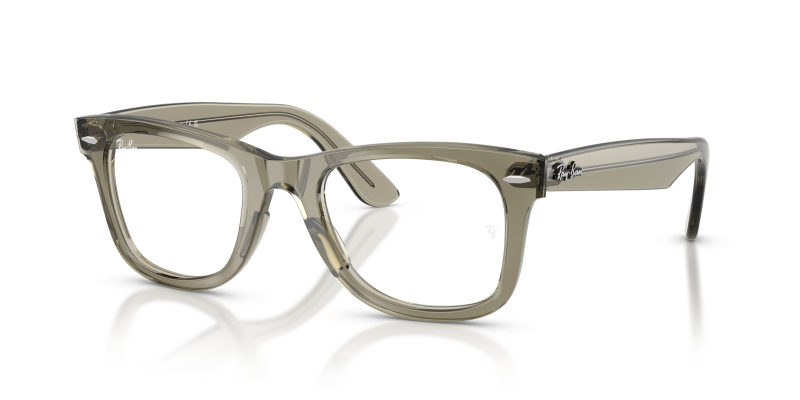 กรอบแว่นสายตา Rayban Wayfarer Ease RX4340V-8541 Transparent Green แว่นสายตา Rayban RX4340V-8541 มุมเฉียง สีเขียวโปร่งใส สำหรับทุกเพศ