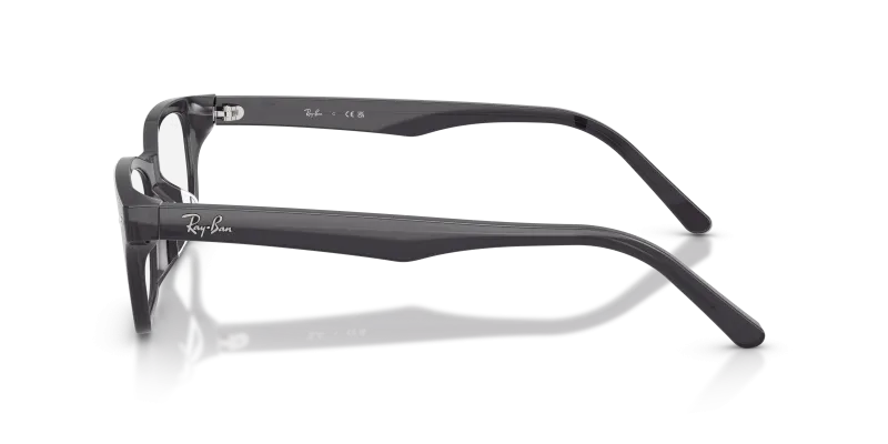 แว่นสายตา Rayban RX5345D 5920 มุมข้าง ทรงสี่เหลี่ยมจัตุรัสโปร่งแสงคานต่ำ