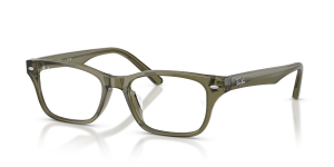 แว่นสายตา Rayban RX5345D 8501 สีเขียวมะกอกโปร่งใส ทั้งสองเพศ