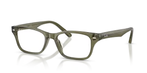 แว่นสายตา Rayban RX5345D 8501 สีเขียวมะกอกโปร่งใส ทั้งสองเพศ