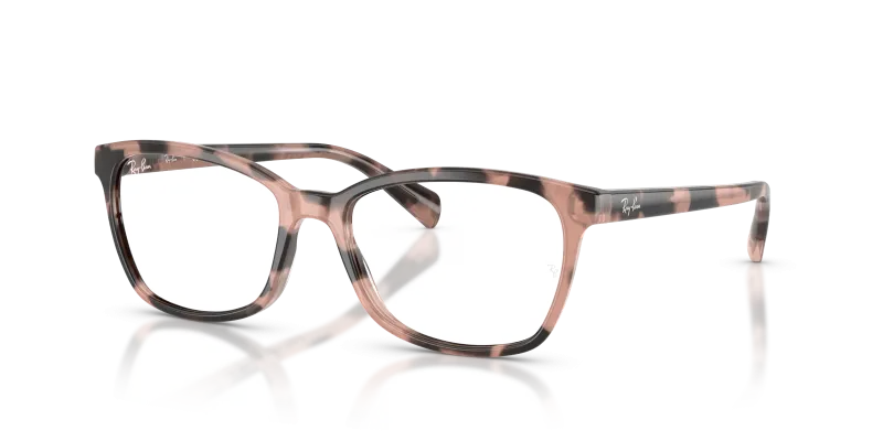 กรอบแว่นสายตา Rayban RX5362-8481 Opal Pink Havana Rayban RX5362 8481 แว่นสายตาสีชมพูโอปอลฮาวาน่า ผู้หญิง