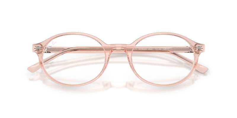 Rayban RX5429 8540 close-up สีชมพูโปร่งใส