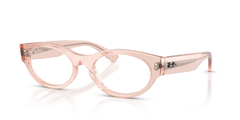 กรอบแว่นสายตา Rayban RX5447-8540 Transparent Pink แว่นสายตา Rayban RX5447 8540 สีชมพูโปร่งใส ทั้งสองเพศ
