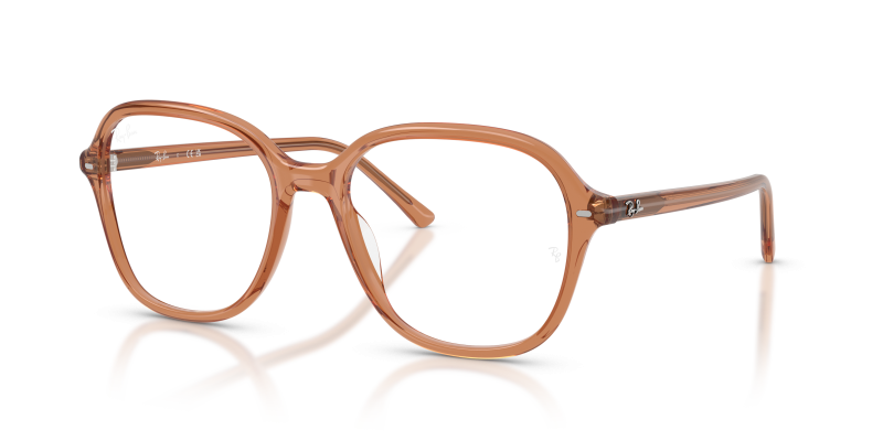 กรอบแว่นสายตา Rayban RX5456-8537 Transparent Brown Rayban RX5456 8537 แว่นสายตาสีน้ำตาลใส ทั้งสองเพศ