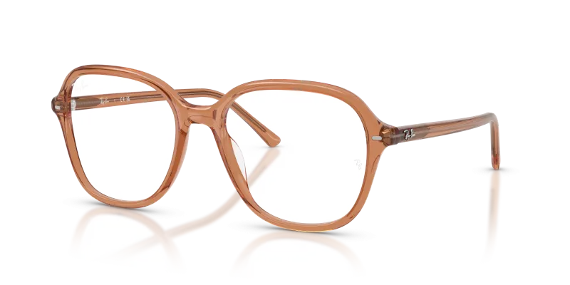 กรอบแว่นสายตา Rayban RX5456-8537 Transparent Brown Rayban RX5456 8537 แว่นสายตาสีน้ำตาลใส ทั้งสองเพศ