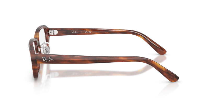แว่นสายตา Rayban RX5458D 2144 มุมข้าง ลายแถบฮาวานาคานต่ำ