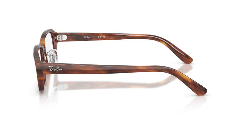 แว่นสายตา Rayban RX5458D 2144 มุมข้าง ลายแถบฮาวานาคานต่ำ