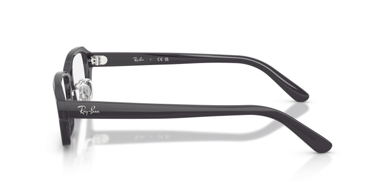 แว่นสายตา Rayban RX5458D 5920 มุมข้าง ทรงสี่เหลี่ยมผืนผ้าโปร่งแสงคานต่ำ