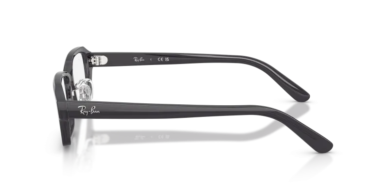 แว่นสายตา Rayban RX5458D 5920 มุมข้าง ทรงสี่เหลี่ยมผืนผ้าโปร่งแสงคานต่ำ