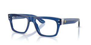 แว่นสายตา Rayban RX5459M-F711 มุมเฉียง สีน้ำเงินโปร่งใส สำหรับทุกเพศ
