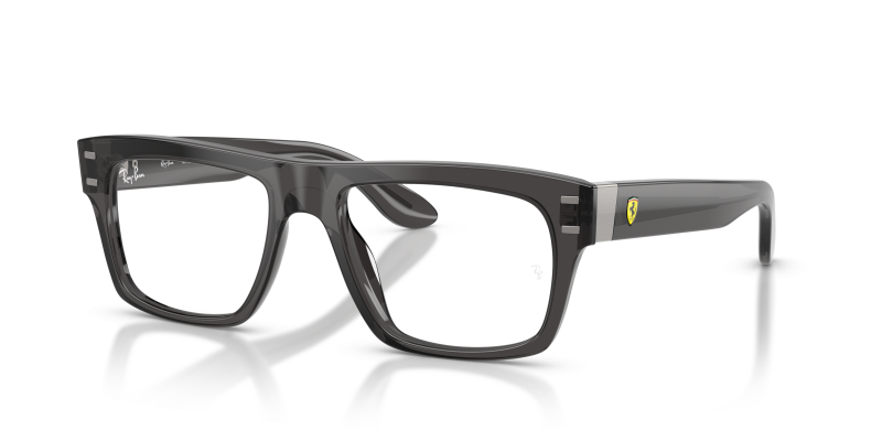 กรอบแว่นสายตา Rayban RX5459M-F713 Transparent Grey แว่นสายตา Rayban RX5459M-F713 มุมเฉียง สีเทาโปร่งใส สำหรับทุกเพศ