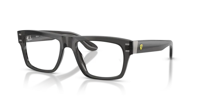 กรอบแว่นสายตา Rayban RX5459M-F713 Transparent Grey แว่นสายตา Rayban RX5459M-F713 มุมเฉียง สีเทาโปร่งใส สำหรับทุกเพศ